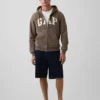 Hoodie met rits en Vintagesoft Arch Logo voor volwassenen