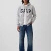 Hoodie met rits en Vintagesoft Arch Logo voor volwassenen
