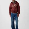 Hoodie met rits en Vintagesoft Arch Logo voor volwassenen