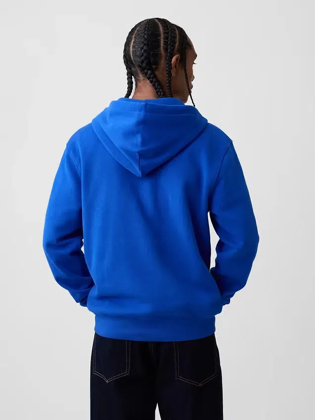 Hoodie met rits en Vintagesoft Arch Logo voor volwassenen