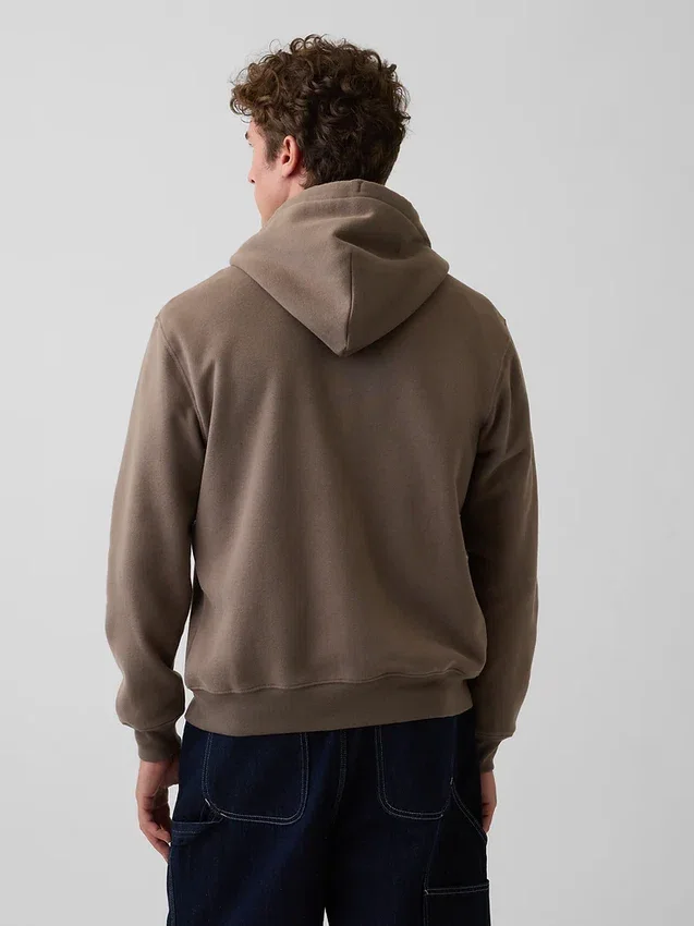 Hoodie met rits en Vintagesoft Arch Logo voor volwassenen