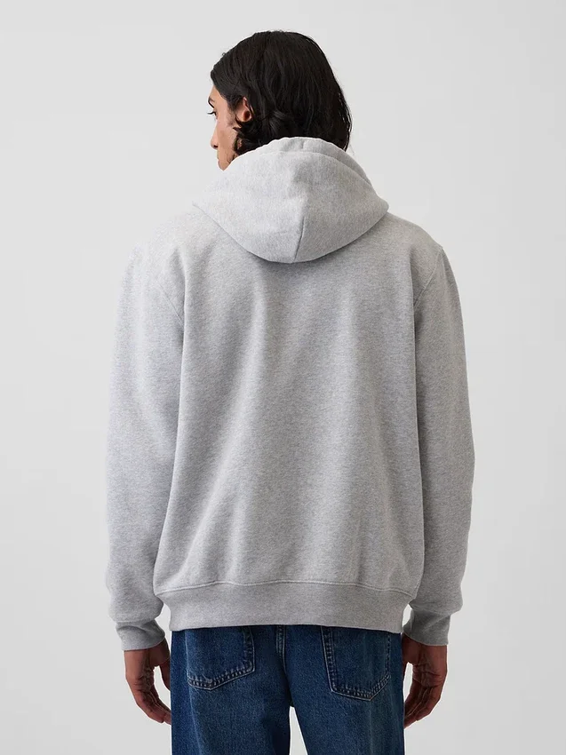 Hoodie met rits en Vintagesoft Arch Logo voor volwassenen
