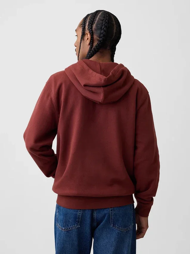 Hoodie met rits en Vintagesoft Arch Logo voor volwassenen