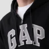 Hoodie met rits en Vintagesoft Arch Logo voor volwassenen