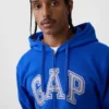 Hoodie met rits en Vintagesoft Arch Logo voor volwassenen