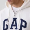 Hoodie met rits en Vintagesoft Arch Logo voor volwassenen