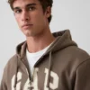 Hoodie met rits en Vintagesoft Arch Logo voor volwassenen