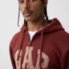 Hoodie met rits en Vintagesoft Arch Logo voor volwassenen