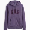 Hoodie met rits en Vintagesoft Arch Logo voor volwassenen