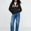 Hoodie met rits en Vintagesoft Arch Logo voor volwassenen