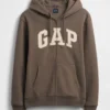Hoodie met rits en Vintagesoft Arch Logo voor volwassenen