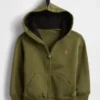 Hoodie met rits en Vintagesoft-dino-print voor Baby & Peuter