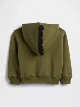 Hoodie met rits en Vintagesoft-dino-print voor Baby & Peuter