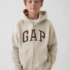 Hoodie met rits en Vintagesoft-logo voor kinderen