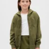 Hoodie met rits en Vintagesoft-logo voor kinderen