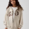 Hoodie met rits en Vintagesoft-logo voor kinderen
