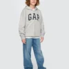 Hoodie met rits en Vintagesoft-logo voor kinderen