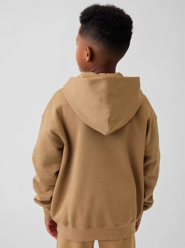 Hoodie met rits en Vintagesoft-logo voor kinderen