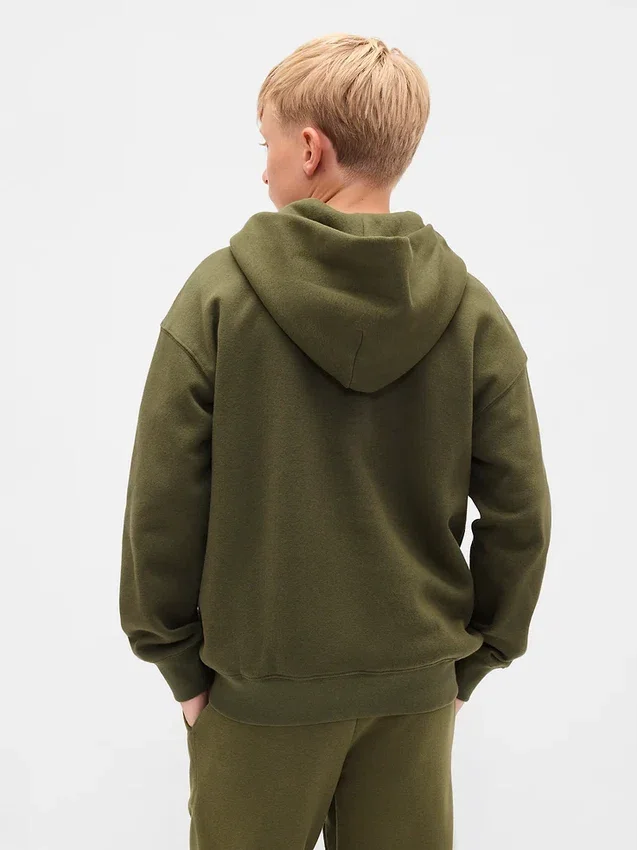 Hoodie met rits en Vintagesoft-logo voor kinderen