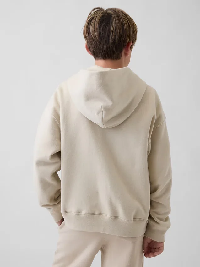 Hoodie met rits en Vintagesoft-logo voor kinderen
