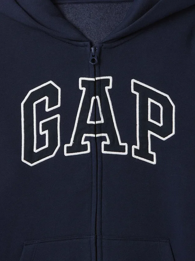 Hoodie met rits en Vintagesoft-logo voor kinderen