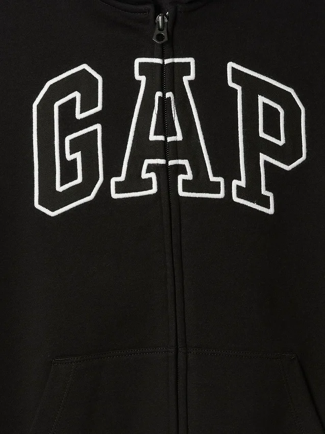 Hoodie met rits en Vintagesoft-logo voor kinderen