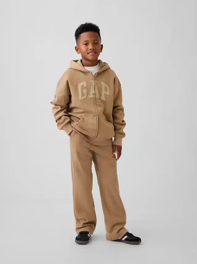Hoodie met rits en Vintagesoft-logo voor kinderen