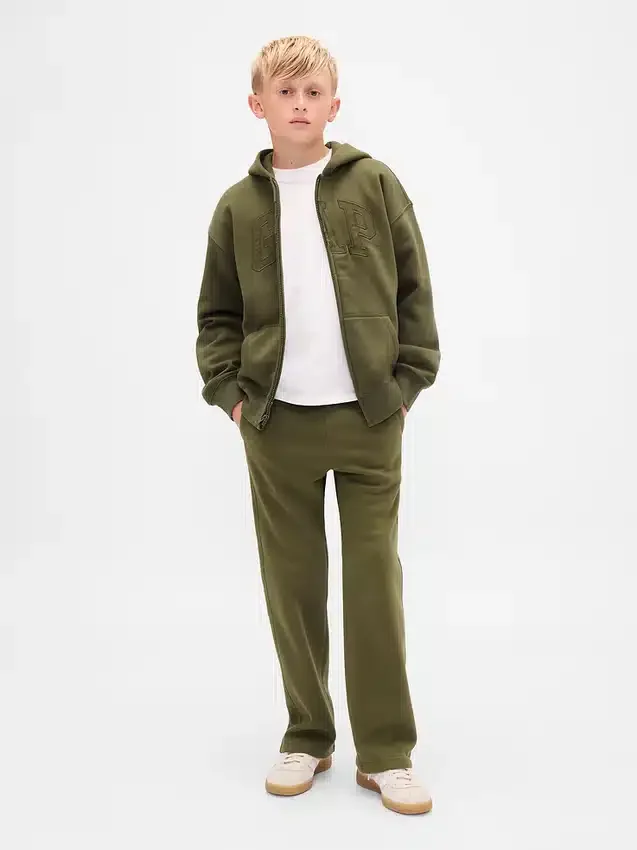 Hoodie met rits en Vintagesoft-logo voor kinderen
