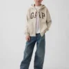 Hoodie met rits en Vintagesoft-logo voor kinderen