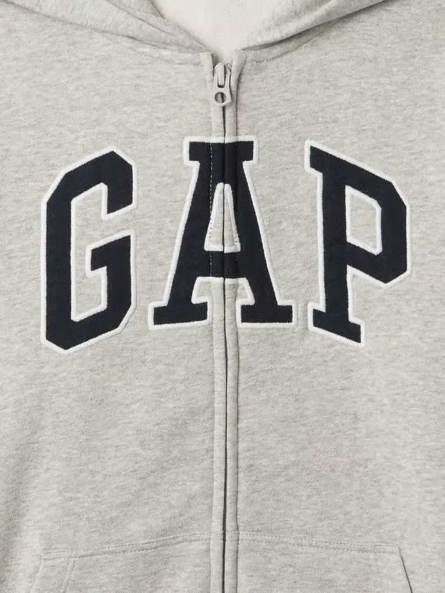 Hoodie met rits en Vintagesoft-logo voor kinderen