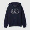 Hoodie met rits en Vintagesoft-logo voor kinderen