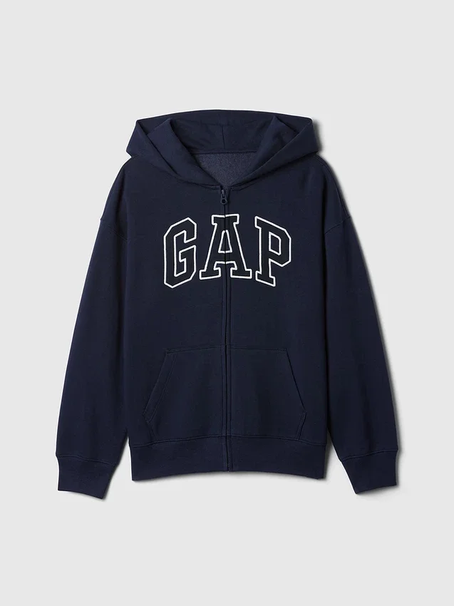 Hoodie met rits en Vintagesoft-logo voor kinderen