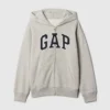 Hoodie met rits en Vintagesoft-logo voor kinderen