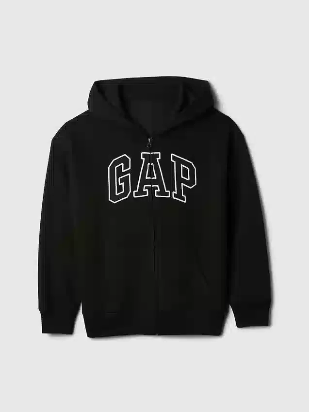 Hoodie met rits en Vintagesoft-logo voor kinderen