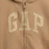 Hoodie met rits en Vintagesoft-logo voor kinderen