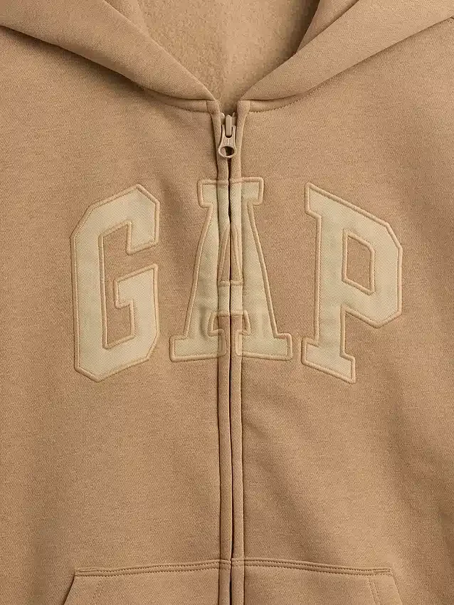 Hoodie met rits en Vintagesoft-logo voor kinderen