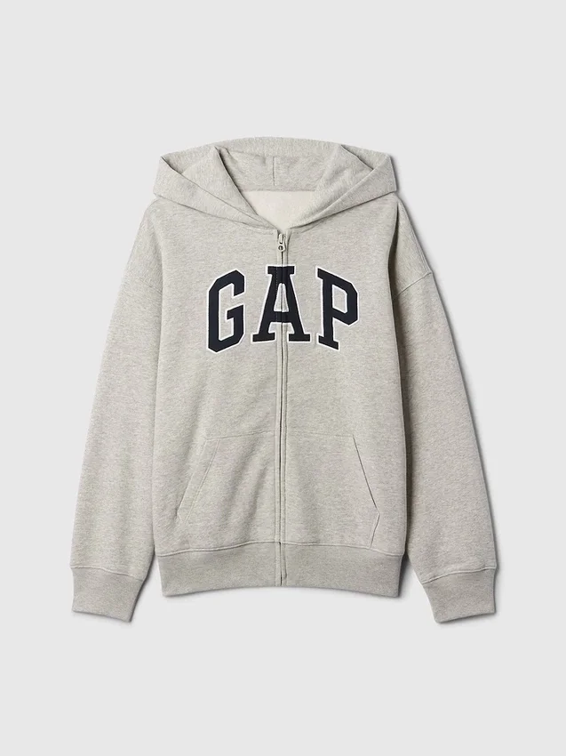 Hoodie met rits en Vintagesoft-logo voor kinderen