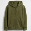 Hoodie met rits en Vintagesoft-logo voor kinderen