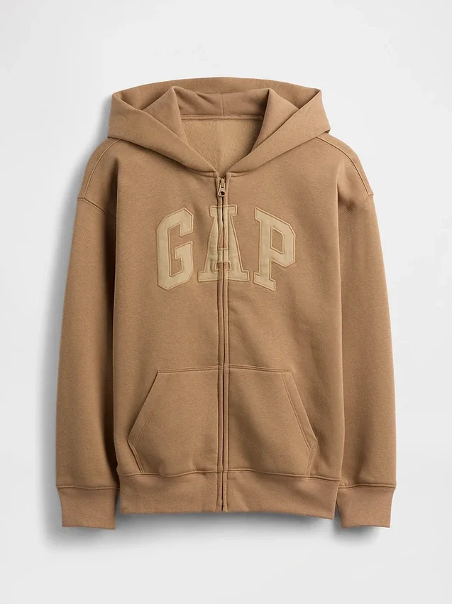 Hoodie met rits en Vintagesoft-logo voor kinderen