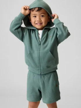 Hoodie met rits en wafelpatroon voor Baby & Peuter