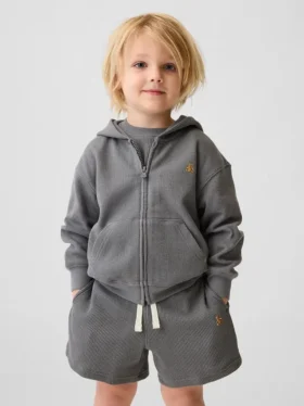 Hoodie met rits en wafelpatroon voor Baby & Peuter