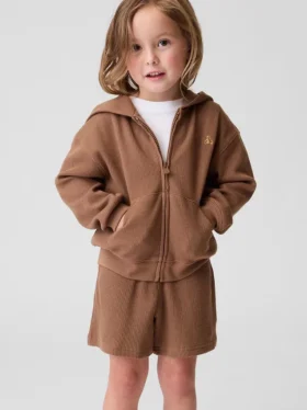 Hoodie met rits en wafelpatroon voor Baby & Peuter