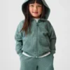 Hoodie met rits en wafelpatroon voor Baby & Peuter