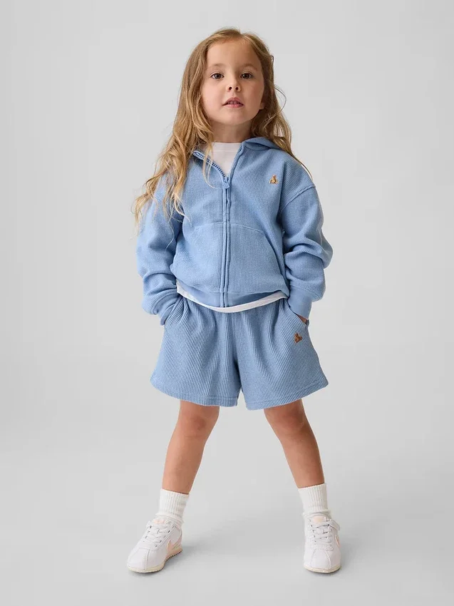Hoodie met rits en wafelpatroon voor Baby & Peuter
