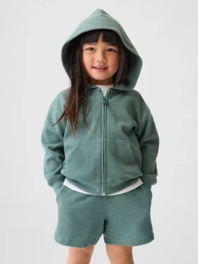 Hoodie met rits en wafelpatroon voor Baby & Peuter