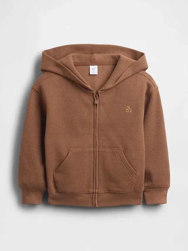 Hoodie met rits en wafelpatroon voor Baby & Peuter