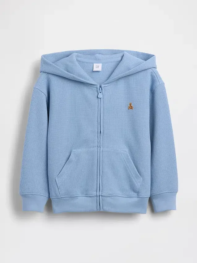 Hoodie met rits en wafelpatroon voor Baby & Peuter
