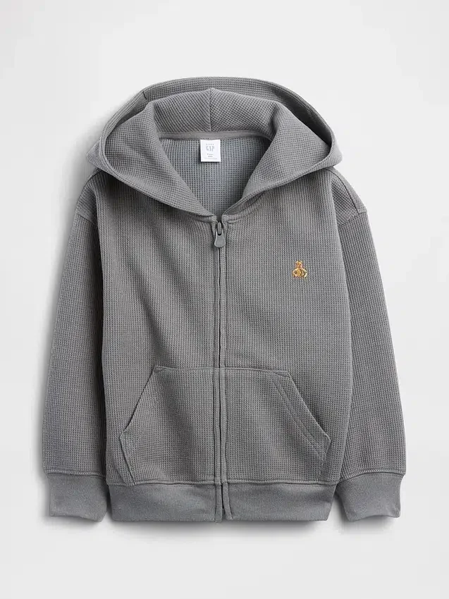 Hoodie met rits en wafelpatroon voor Baby & Peuter