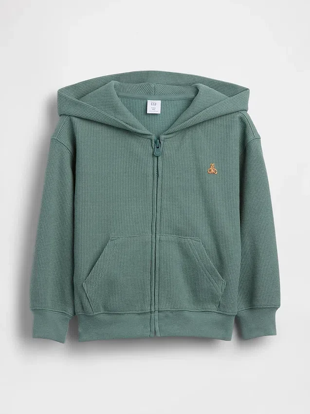 Hoodie met rits en wafelpatroon voor Baby & Peuter