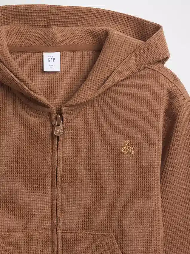Hoodie met rits en wafelpatroon voor Baby & Peuter